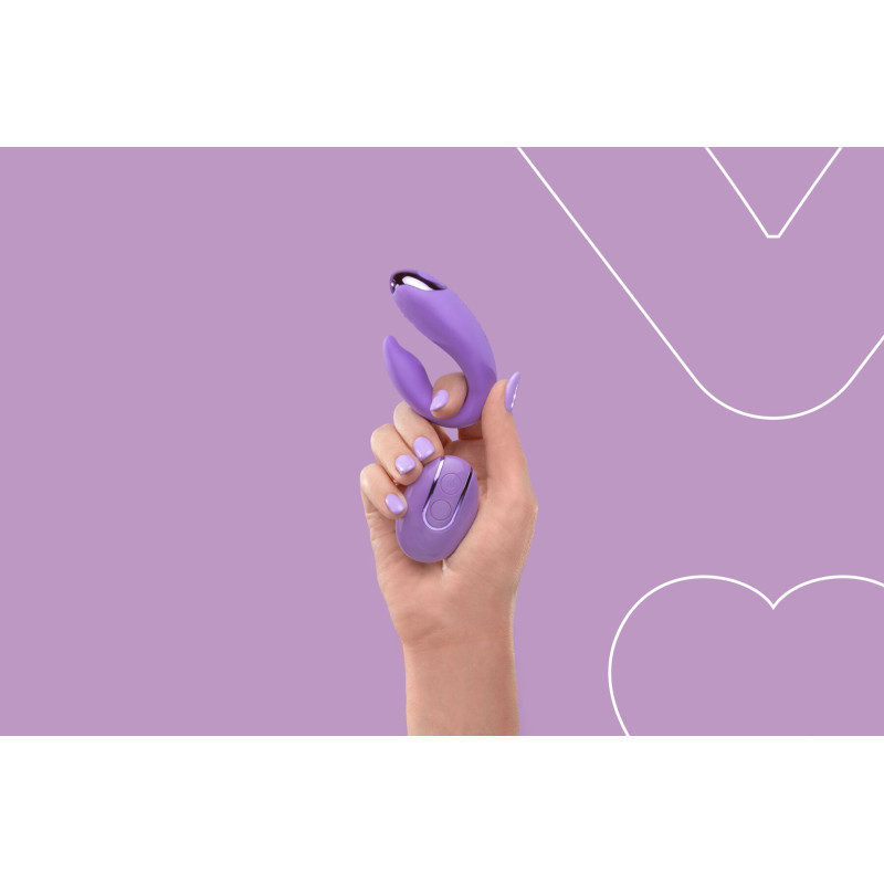 Вибратор для пар FairyGasm PleasureBerry violet, зарядный кейс, пульт ДУ