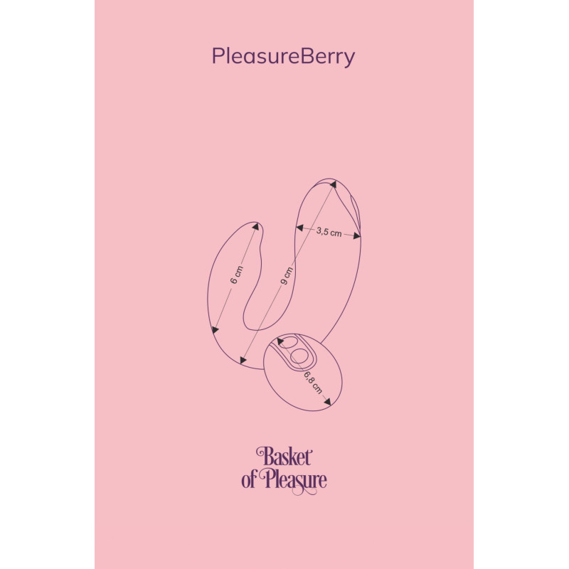 Вибратор для пар FairyGasm PleasureBerry violet, зарядный кейс, пульт ДУ