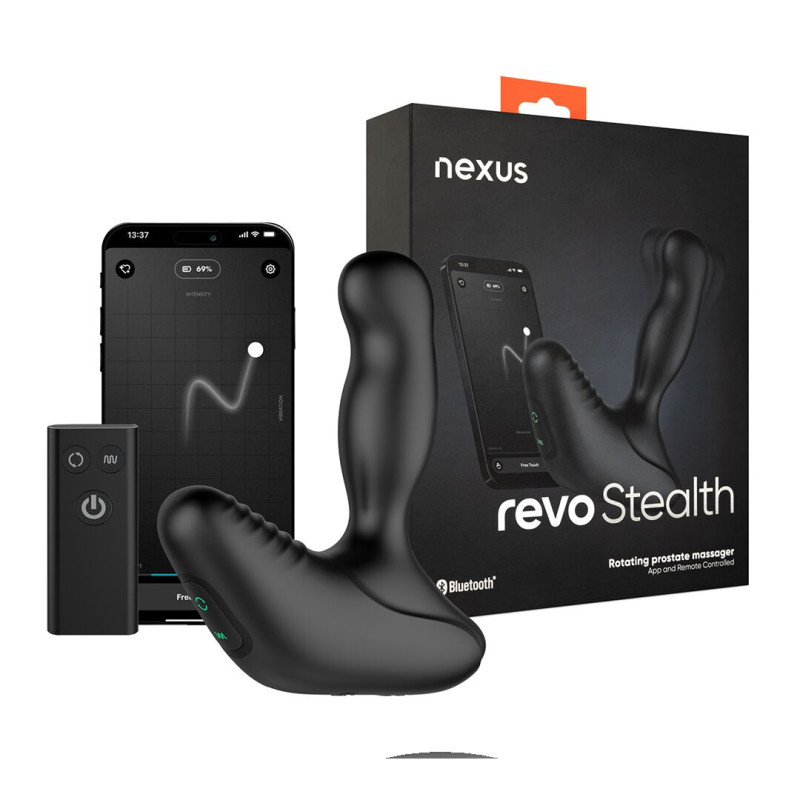 Смарт-масажер простати Nexus Revo Stealth with APP, вібрація+ротація, пульт ДУ, до 10 годин роботи