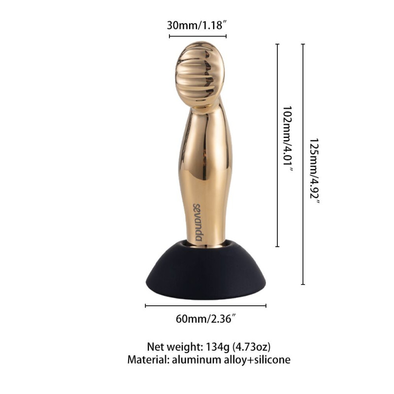 Вібромасажер простати LOCKINK SEVANDA Eros, золотистий, 10 режимів, пульт ДК, знімна присоска