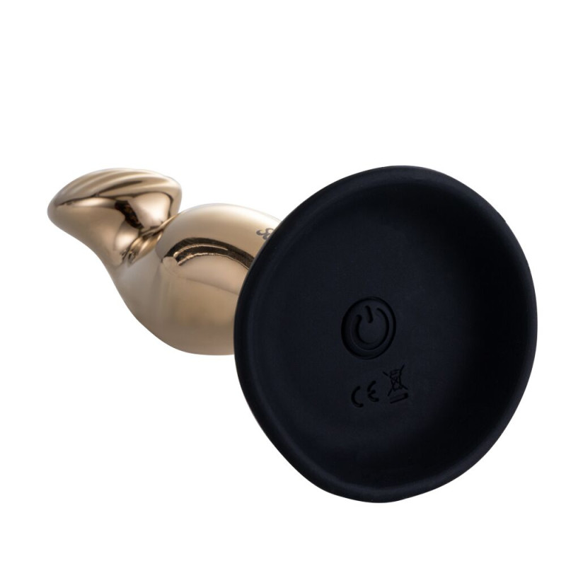 Вібромасажер простати LOCKINK SEVANDA Eros, золотистий, 10 режимів, пульт ДК, знімна присоска