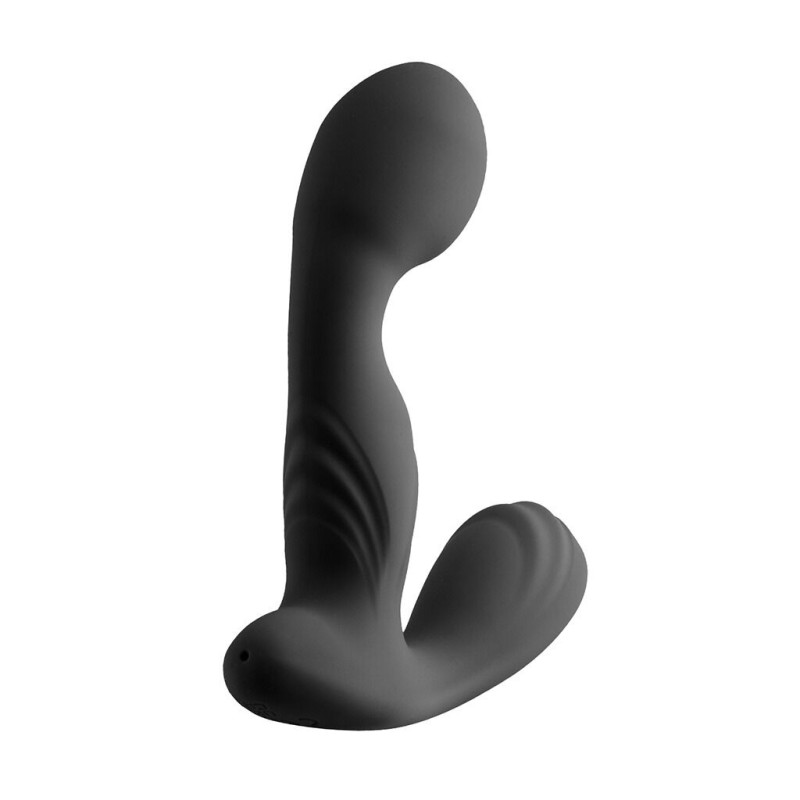 Вибромассажер простаты S Pleasures Premium FUZZY, черный, с рельефом, 10 режимов вибрации, нагрев