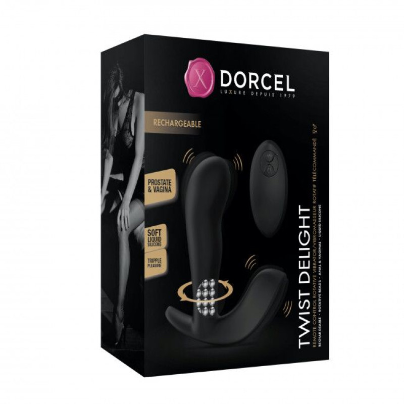 Універсальний вібратор із перловим масажем Marc Dorcel TWIST DELIGHT
