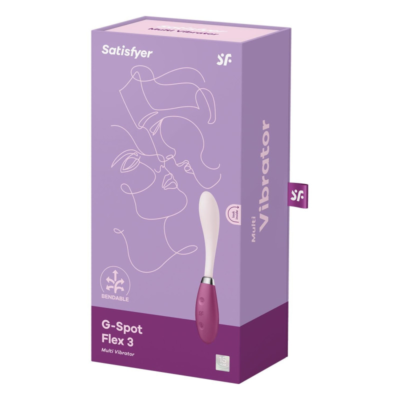 Вибратор Satisfyer G-Spot Flex 3 Red, гибкий ствол с фиксацией положения