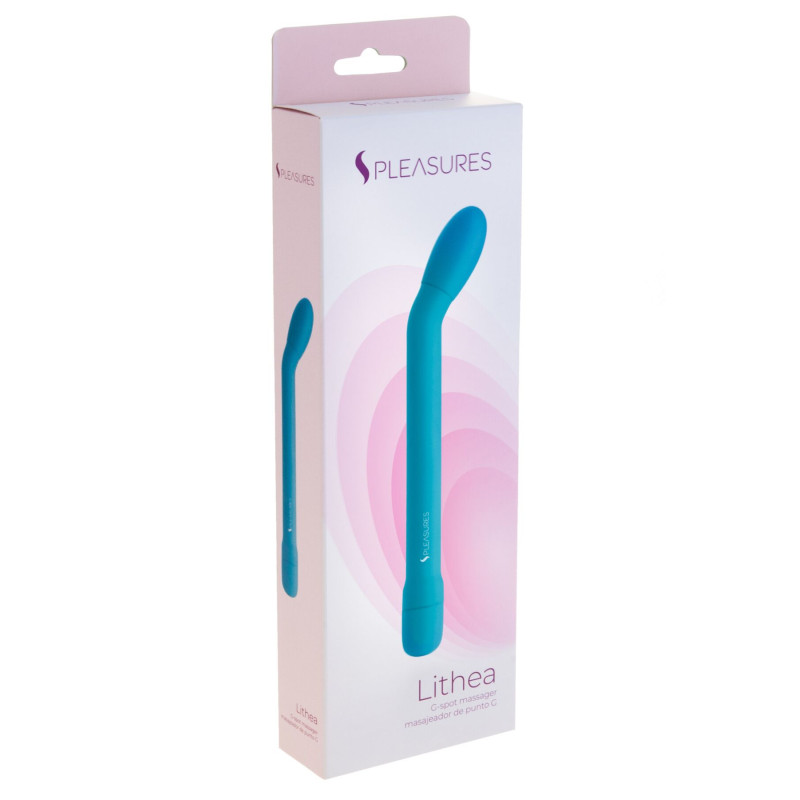 Тонкий вибратор для точки GS Pleasures Lithea Turqouise, 7 режимов