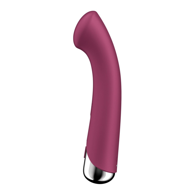 Вібратор з ротацією Satisfyer Spinning G-Spot 1 Red, плоский майданчик для стимуляції точки G