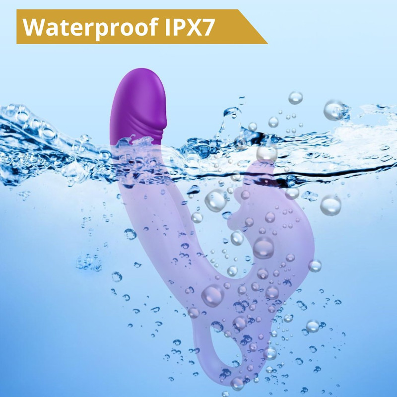 Вібратор Erospace Sweet Play G-Spot Vibrator With Clitoral Licking & Flapping A17