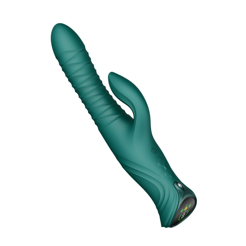 Пульсатор-кролик з вібрацією Zalo Mose 2 Turquoise Green