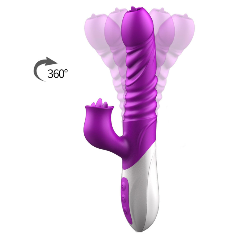 Вибратор B - Series Fox Silicone Vibrator, USB, 10 Function &Thrusting Function, Heating
