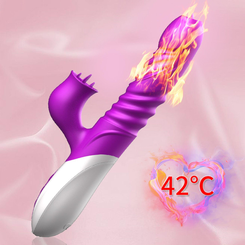 Вибратор B - Series Fox Silicone Vibrator, USB, 10 Function &Thrusting Function, Heating