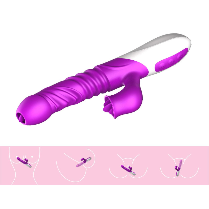 Вибратор B - Series Fox Silicone Vibrator, USB, 10 Function &Thrusting Function, Heating