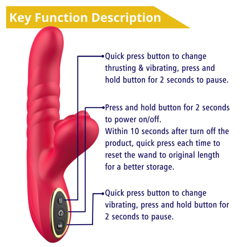 Вібратор Erospace Sweet Play G-Spot Vibrator With Thrusting A2