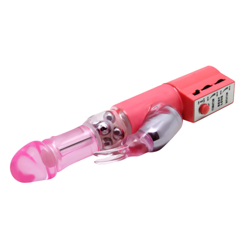 Вібратор Pretty Love Christina Vibrator with Bunny Рожевий