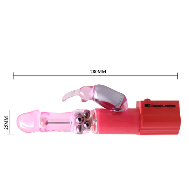 Вібратор Pretty Love Christina Vibrator with Bunny Рожевий