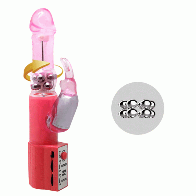 Вібратор Pretty Love Christina Vibrator with Bunny Рожевий