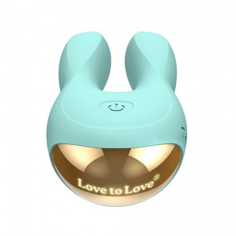 Вібратор-кролик Love To Love Hear Me Бірюзовий