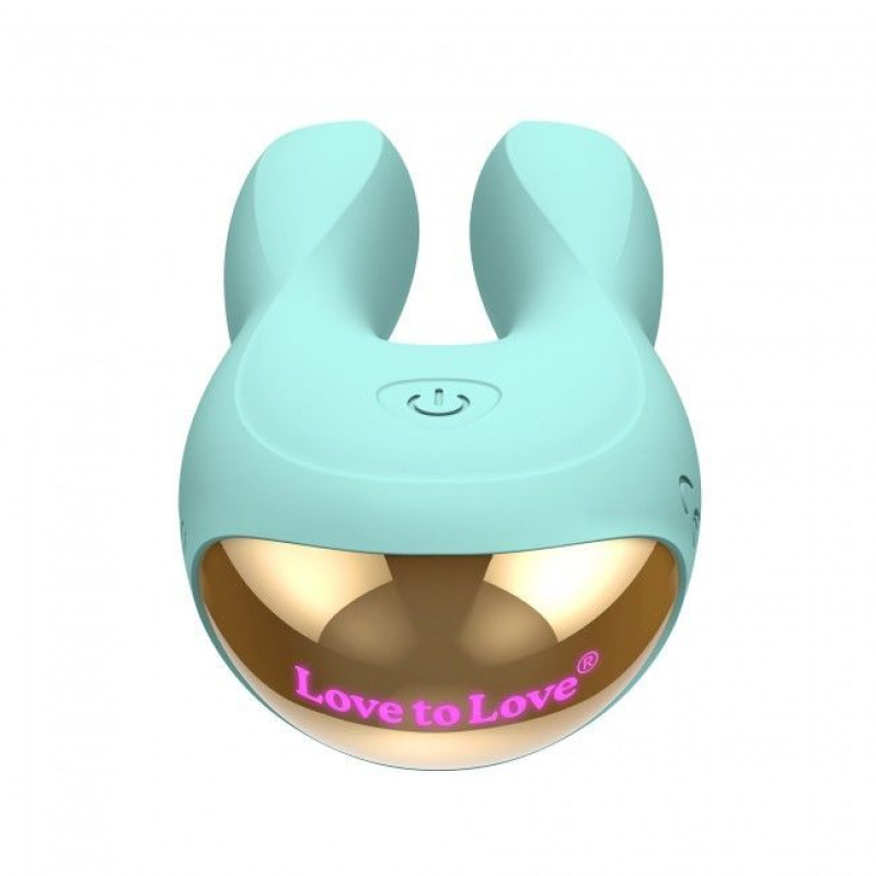 Вібратор-кролик Love To Love Hear Me Бірюзовий