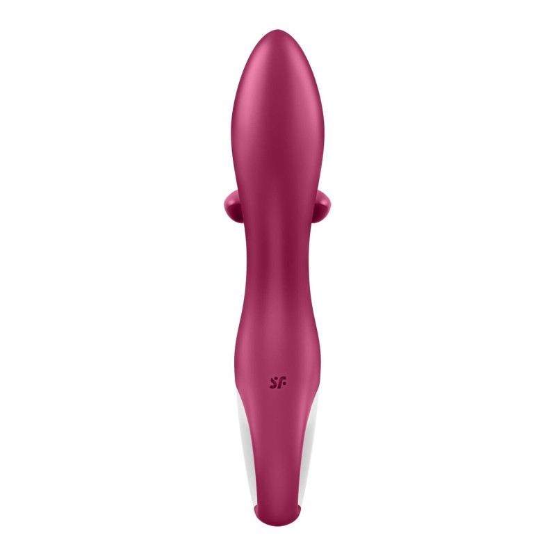 Вібратор-кролик із потрійним відростком Satisfyer Embrace me Berry, 2 мотори, діаметр 3,6 см