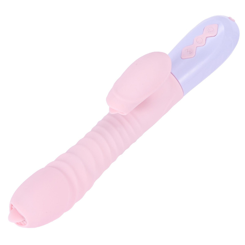 Вибратор B - Series Fox Silicone Vibrator USB 7 Function and Thrusting Function / Heating Pink