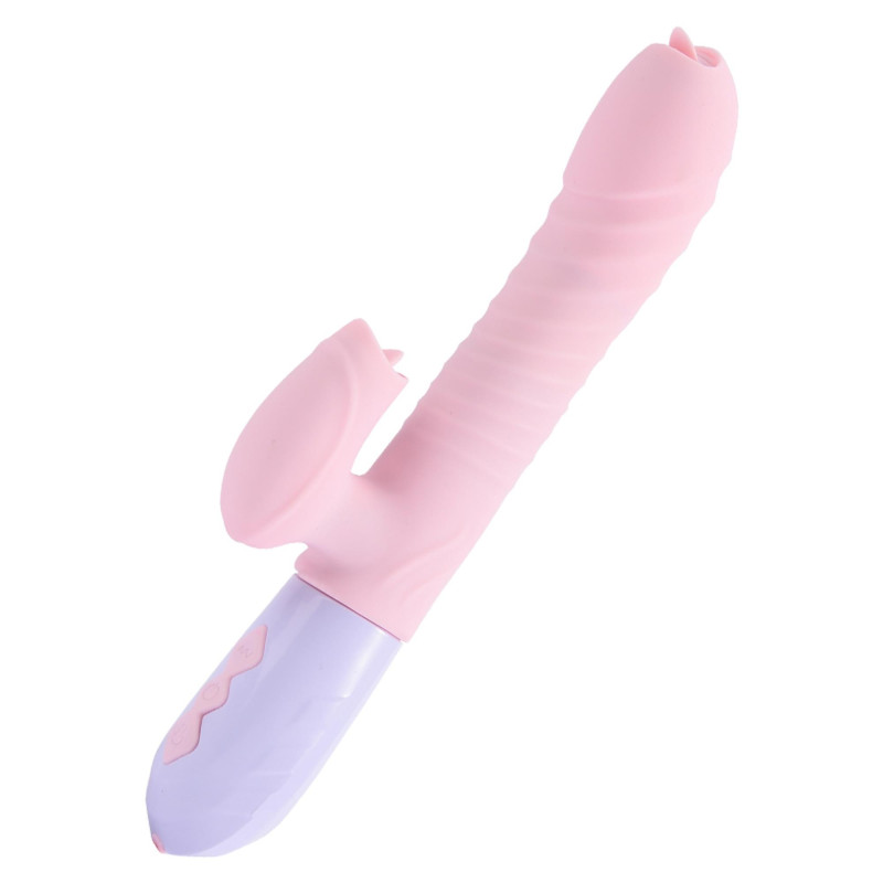 Вибратор B - Series Fox Silicone Vibrator USB 7 Function and Thrusting Function / Heating Pink