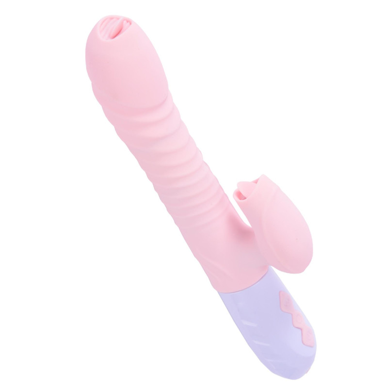 Вибратор B - Series Fox Silicone Vibrator USB 7 Function and Thrusting Function / Heating Pink