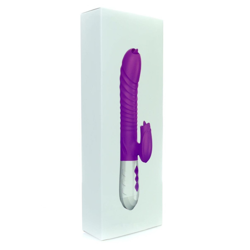 Вибратор B - Series Fox Silicone Vibrator USB 7 Function and Thrusting Function / Heating Purple
