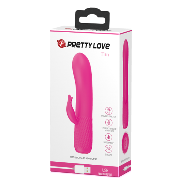 Hi-tech вібратор Pretty Love Tim Vibrator Light Рожевий