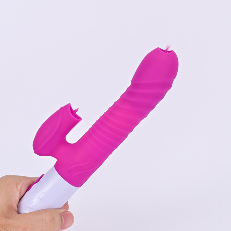 Вибратор B - Series Fox Silicone Vibrator USB 7 Function and Thrusting Function / Heating Purple