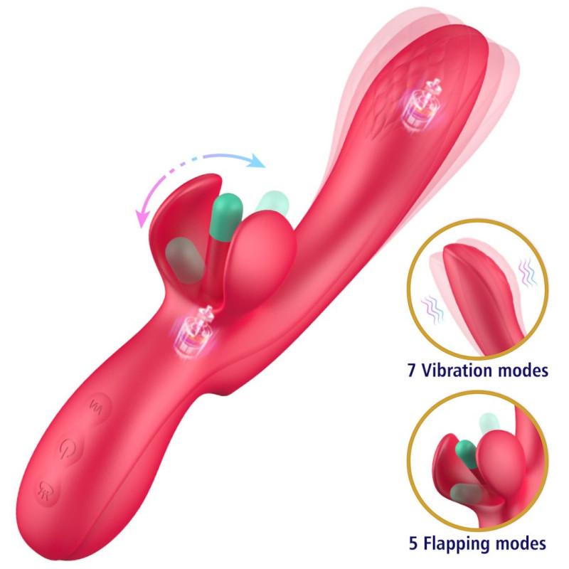 Вібратор Erospace Sweet Play G-Spot & Critoral Flappinng Vibrator A16