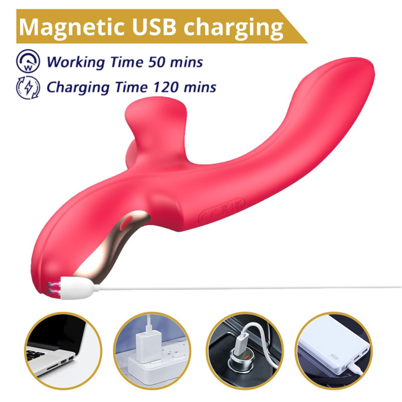 Вібратор Erospace Sweet Play G-Spot & Critoral Flappinng Vibrator A16