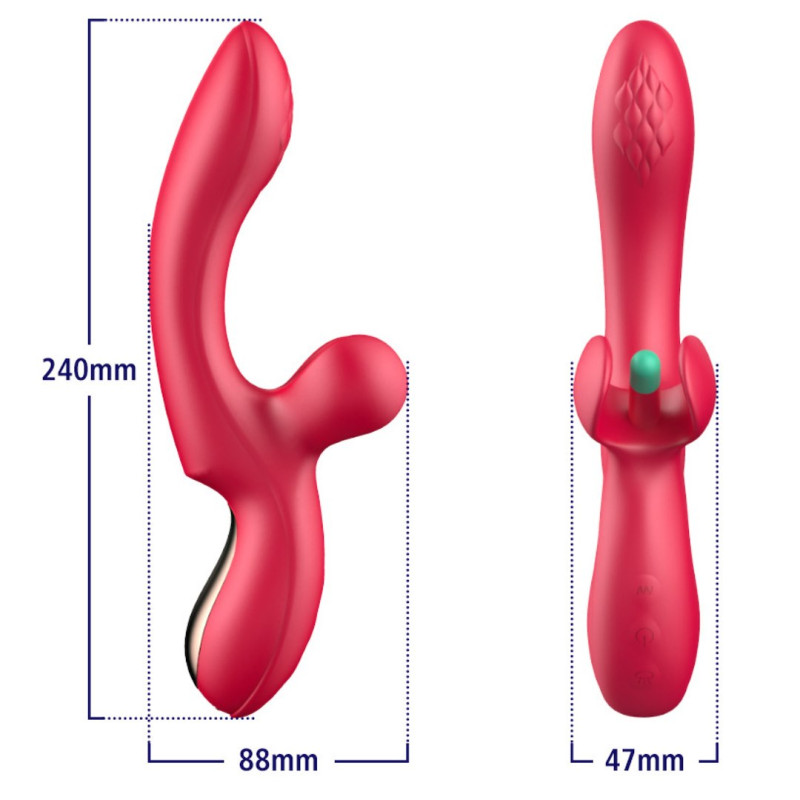 Вібратор Erospace Sweet Play G-Spot & Critoral Flappinng Vibrator A16