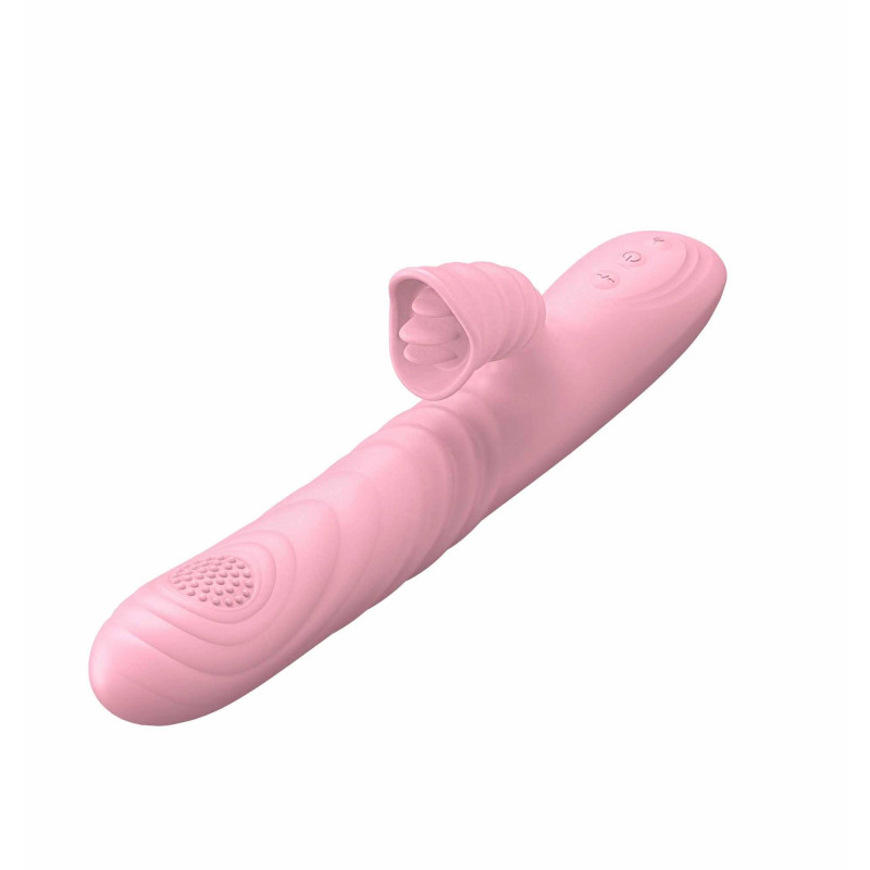Вібратор B - Series Lyla Angelia, USB 3 Functions Of Thrusting, 20 Vibrations Flesh