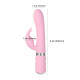Розкішний кролик з ротацією та вібрацією Pillow Talk Lively Pink, кристал Сваровскі