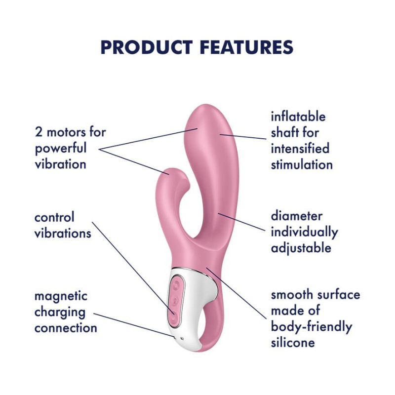 Надувной вибратор-кролик Satisfyer Air Pump Bunny 2