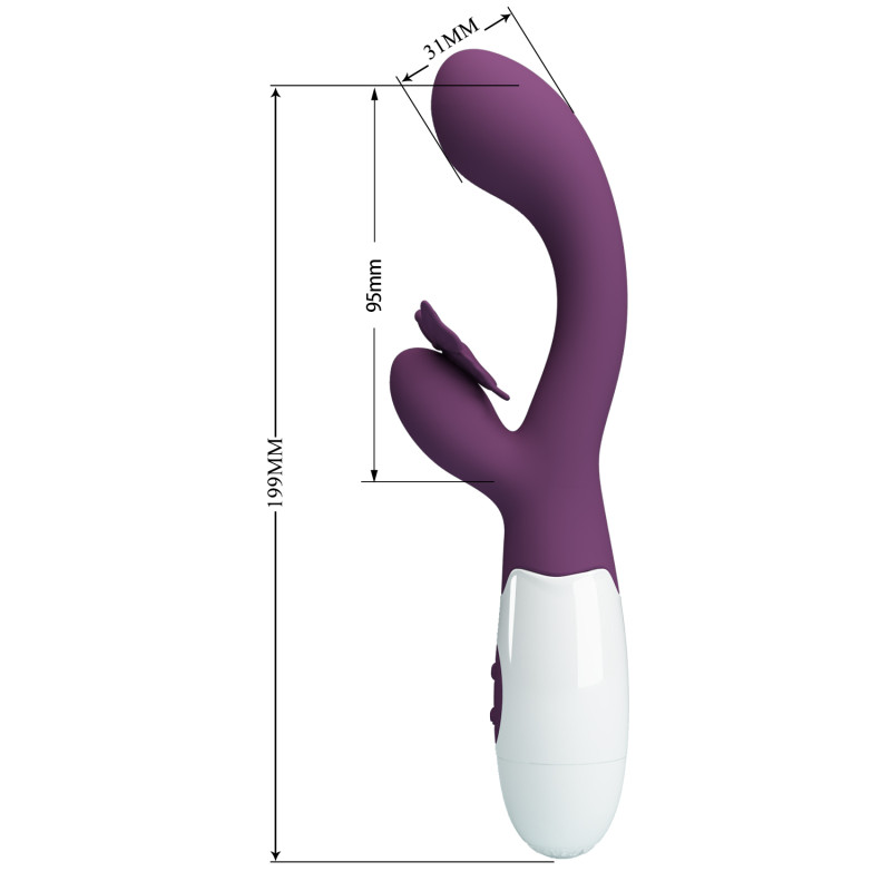 Вібратор Pretty Love Butterfly Kiss Vibrator Plum