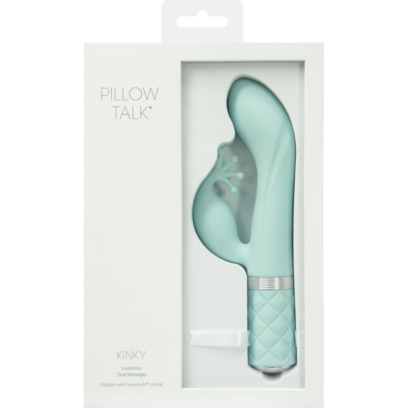 Розкішний вібратор-кролик Pillow Talk Kinky Бірюзовий