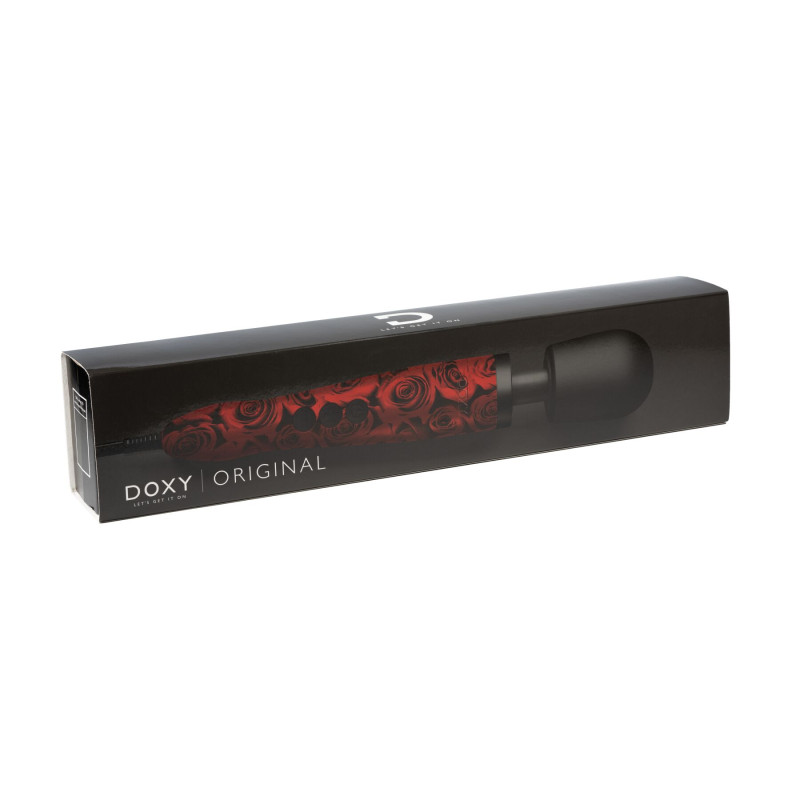 Вібромасажер DOXY Original ROSE PATTERN, дуже потужний, живлення 220В, пульсівні вібрації