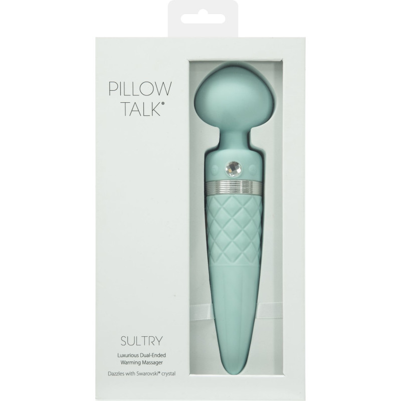 Вібромасажер 2-в-1 PILLOW TALK Sultry Бірюзовий