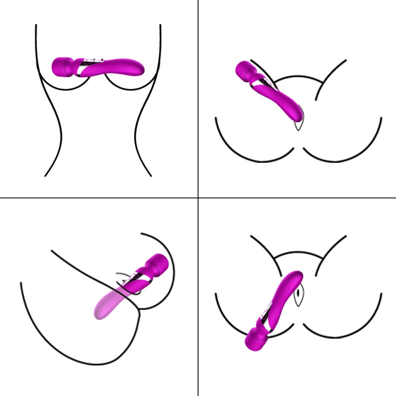 Вібромасажер B - Series Fox Silicone Dual Massager, USB, 7+7 Function, Purple