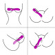Вібромасажер B - Series Fox Silicone Dual Massager, USB, 7+7 Function, Purple
