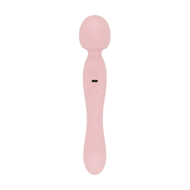 Вибромассажер Good Vibes Only - SIMI Double-Sided Wand Vibrator Soft Silicone - Pink