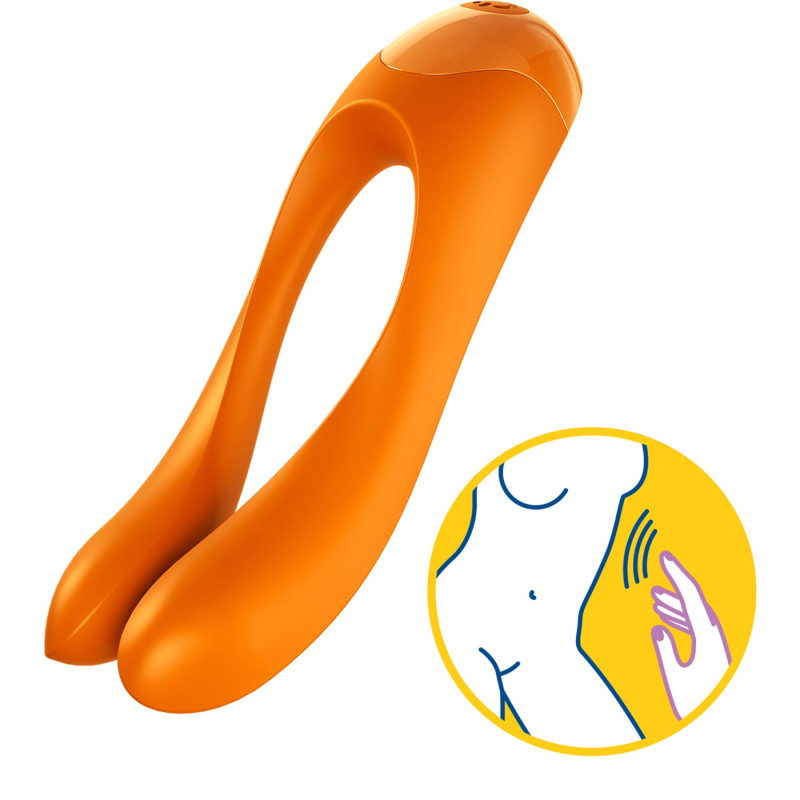 Вибратор на палец Satisfyer Candy Cane Оранжевый