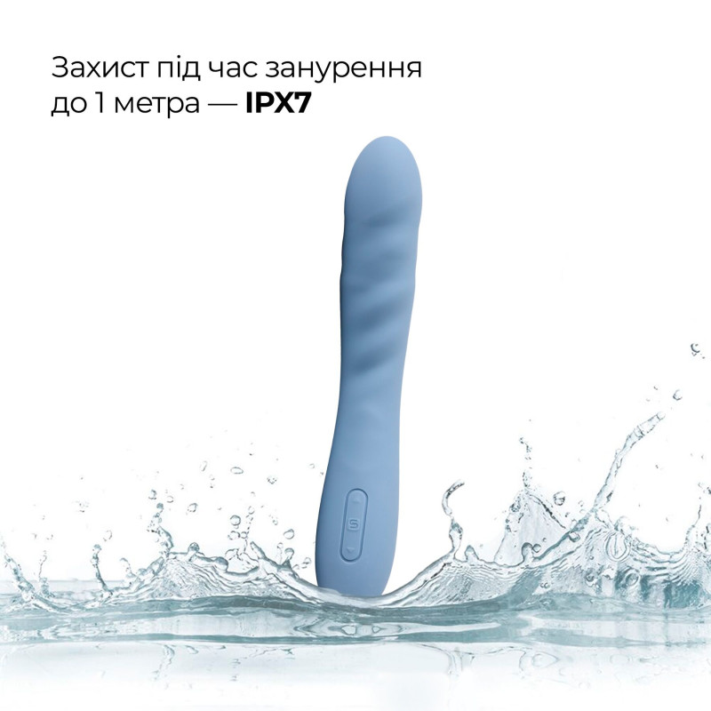 Смарт-вібратор з пульсацією Svakom Ava Neo Cornflower Blue, 15 режимів роботи, водонепроникний