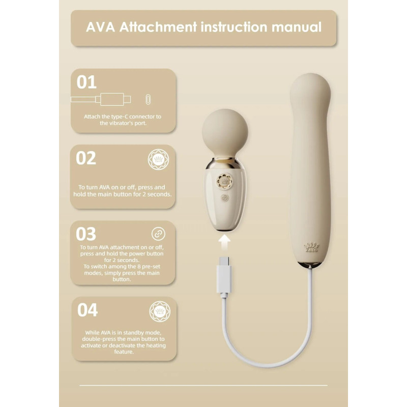 Пульсатор Zalo – AVA Attachment Sakura Pink для смарт-вібромасажера Zalo – AVA