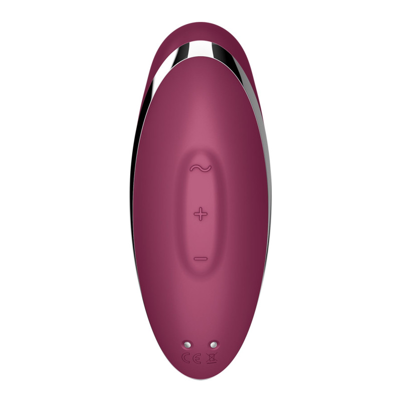 Вібростимулятор-пульсатор Satisfyer Tap & Climax 2 Red, ефект постукування пальцем