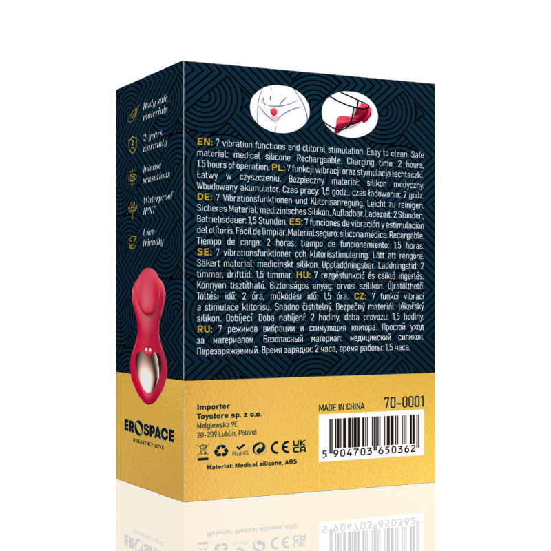 Вібратор Erospace Sweet Play Panty Vibrator With Remote Control A1