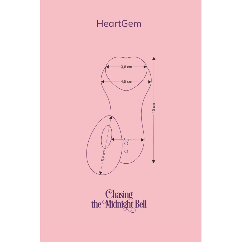 Вібратор у трусики FairyGasm HeartGem blue, на магніті, пульт ДК