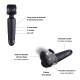 Мастурбатор-вибромассажер Manwan MAN.WAND EVO Black Plum, отлично для пар, виброминет