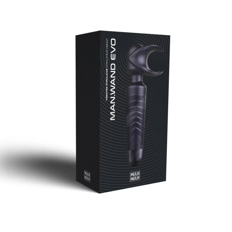 Мастурбатор-вибромассажер Manwan MAN.WAND EVO Black Plum, отлично для пар, виброминет