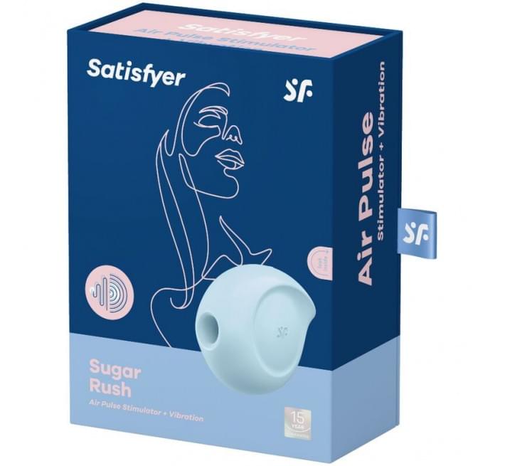 Вакуумний кліторальний стимулятор із вібрацією Satisfyer Sugar Rush Blue